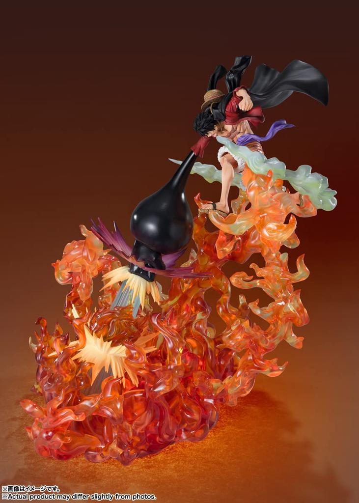 TAMASHII NATIONS Figuarts ZERO ONE PIECE Fierce Battle EXTRA BATTLE Monkey D. Luffy Höllenfeuerpistole 450mm Bemalte Komplettfigur [Super SPECTACLE] D. -