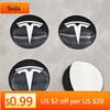 Car Sticker Tesla 4pcs 56mm Black White Tesla Cap Hub Center Cap Logo Sticker for Tesla Model 3 Y S X Personalized Car Sticker C