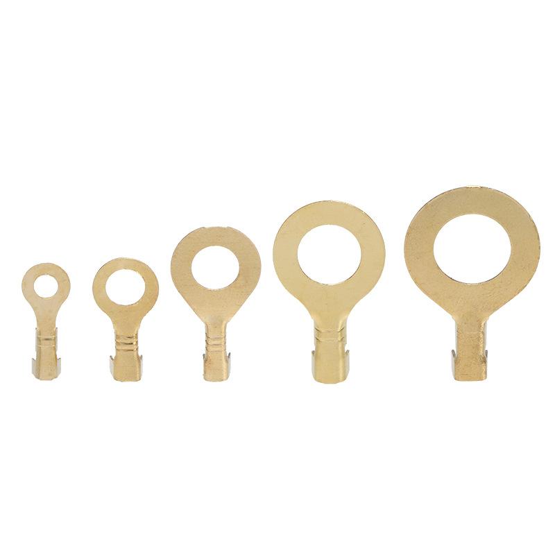 750Pcs/Box Gold Bare Male Female Tab Terminals Uninsulated Crimp Wire Connector Kit