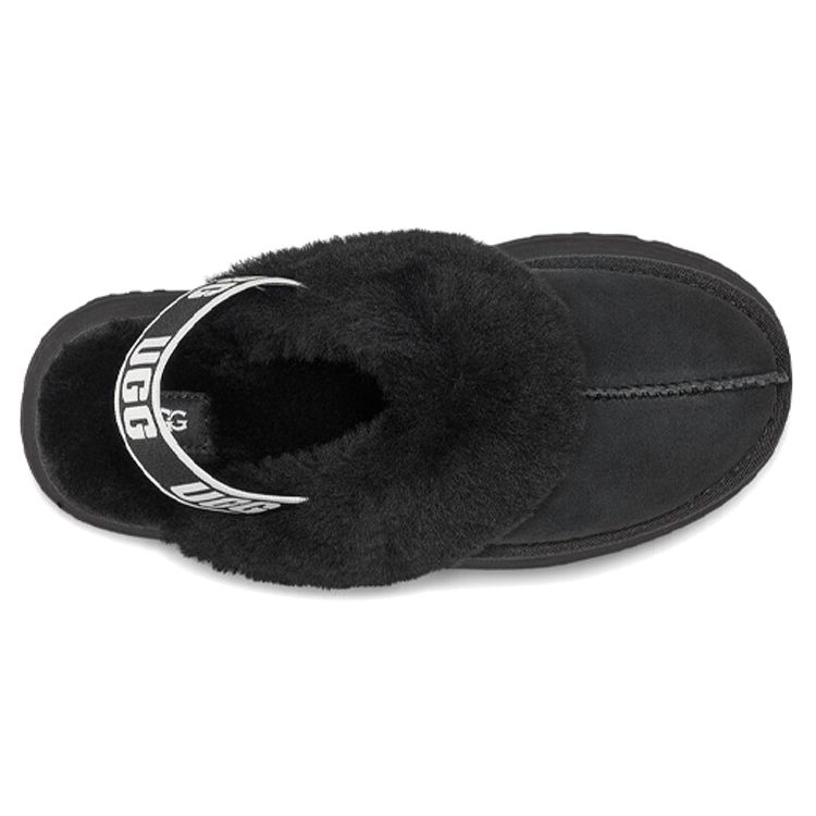 UGG Funkette Slipper Black Women Sneakers White 1113474-BLK