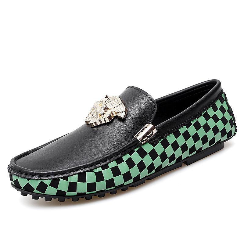 Fashion Designer Mens Genuine Leather Boys Teens Luxury Brand 35~48 Casual Brand Shoes for Men Women Driving Male Moccasin Flats Loafers