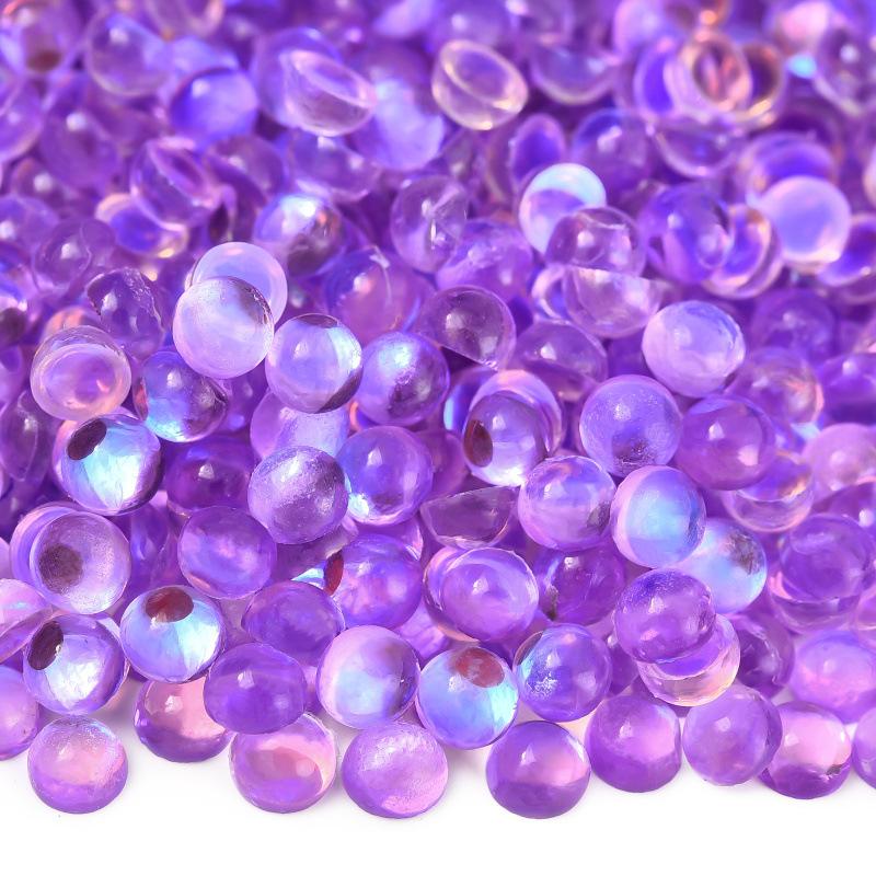 Crystal Glass Mocha Semicircular Pearl Nail Bead Diy Nail Art Man Fish Bead Beauty Mobile Phone Accessories