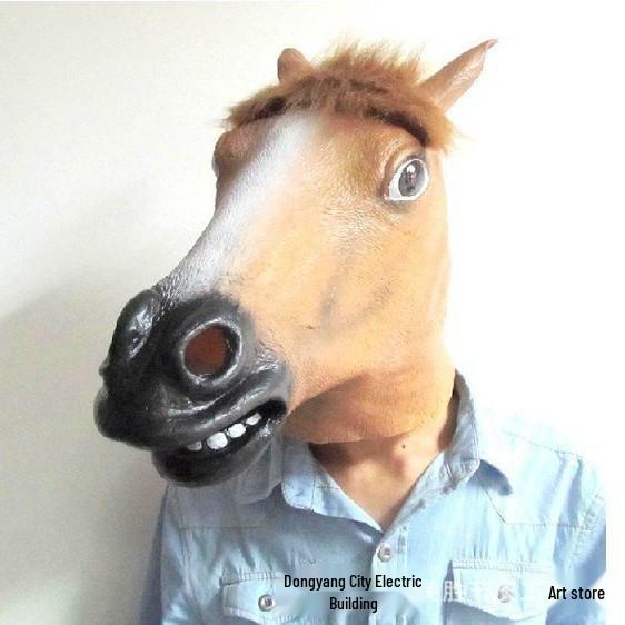 In Stock Halloween Horse Head Mask Headgear - Gangnam Style Dog Horse