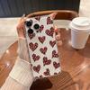 Leopard Print Hearts Phone Case For iPhone 17 Air 16E 16 15 14 11 Pro Max Plus 13 12 Mini 8 7 X Transparent Shockproof Cover