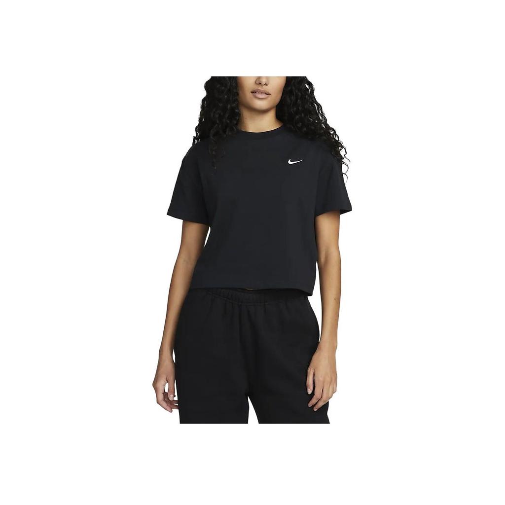 Nike Womens NikeLab Solo Swoosh Tee Black Women Streetwear CV0560-010