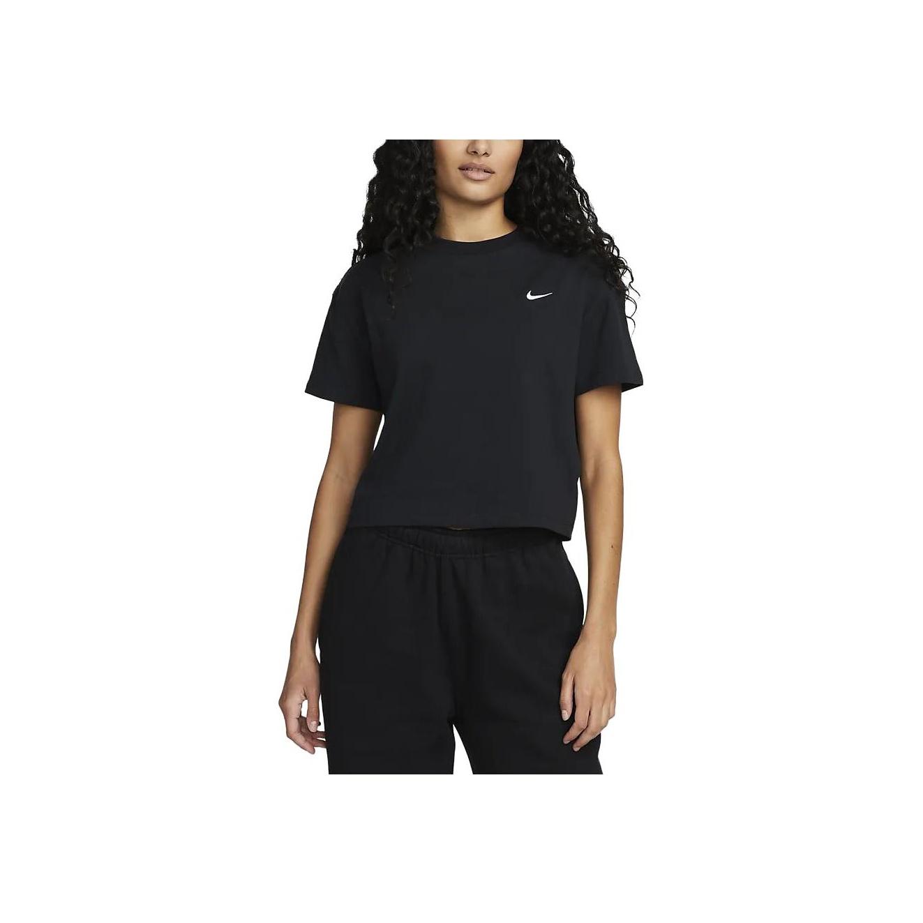 Nike Женская футболка NikeLab Solo Swoosh Черная Женская уличная одежда CV0560-010 M