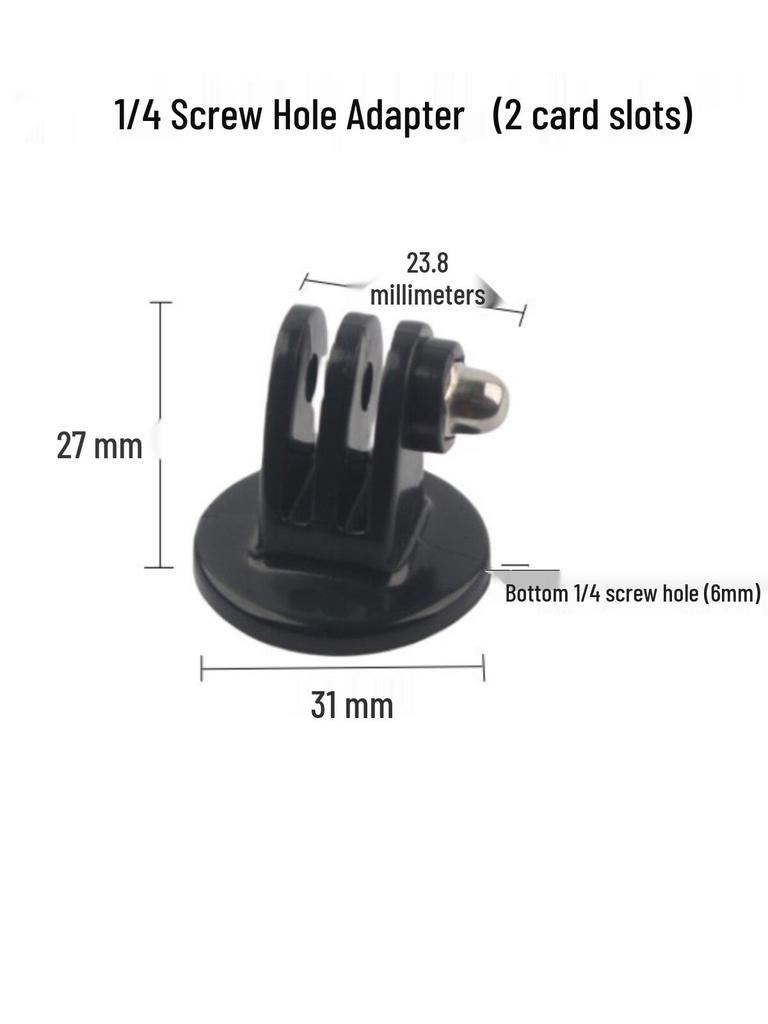 Selfie Stick Adapter for Sport Camera Tripod with 1/4" Screw Base
