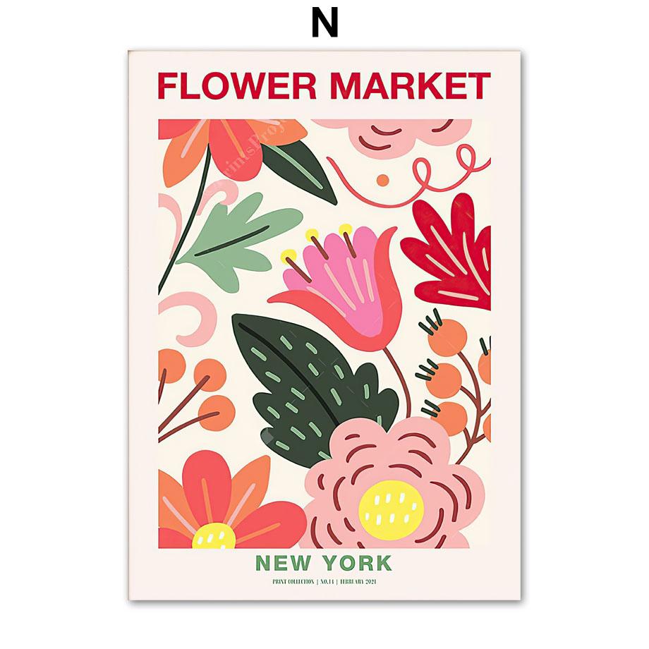 

Настенные художественные принты, картина на холсте, Нью-Йорк, Мадрид, Матисс, ретро, ​​Токийский цветочный рынок, скандинавский постер, Декор, фотографии для гостиной A4 21X30cm No Framed