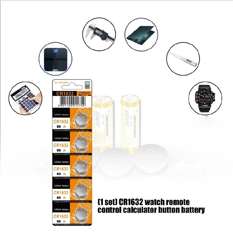 10pcs/5pcs CR1632 Button Batteries 120mAh High Energy Density Replacement DL1632/ER1632/GPCR1632 for Watch