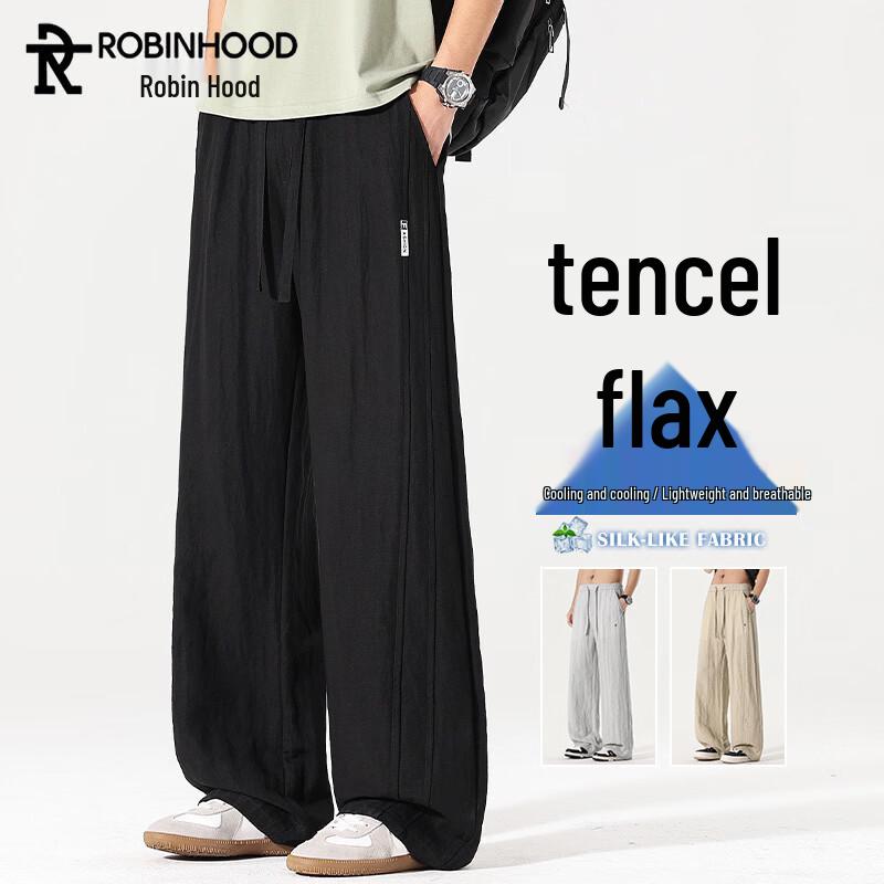 ROBINHOOD Men s Summer Casual Straight Loose Lightweight Breathable Pants 3XL