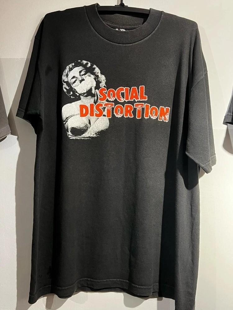 Винтажная футболка группы Social Distortion Тур 2001 Унисекс Мужская Женская XXXXL