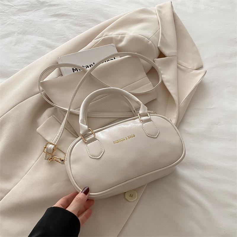 Portable New Bowling Bag Women's 2025 Spring and Summer New Korean Version Fashion Shoulder Bag Simple Casual High Texture
