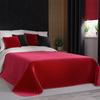 VELVI Decorative Bedspread - Intense Red, Quilted - 220x240cm