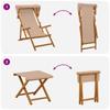 Lounge Chair 4 Pcs. 3 Positions Solid Eucalyptus Wood Taupe