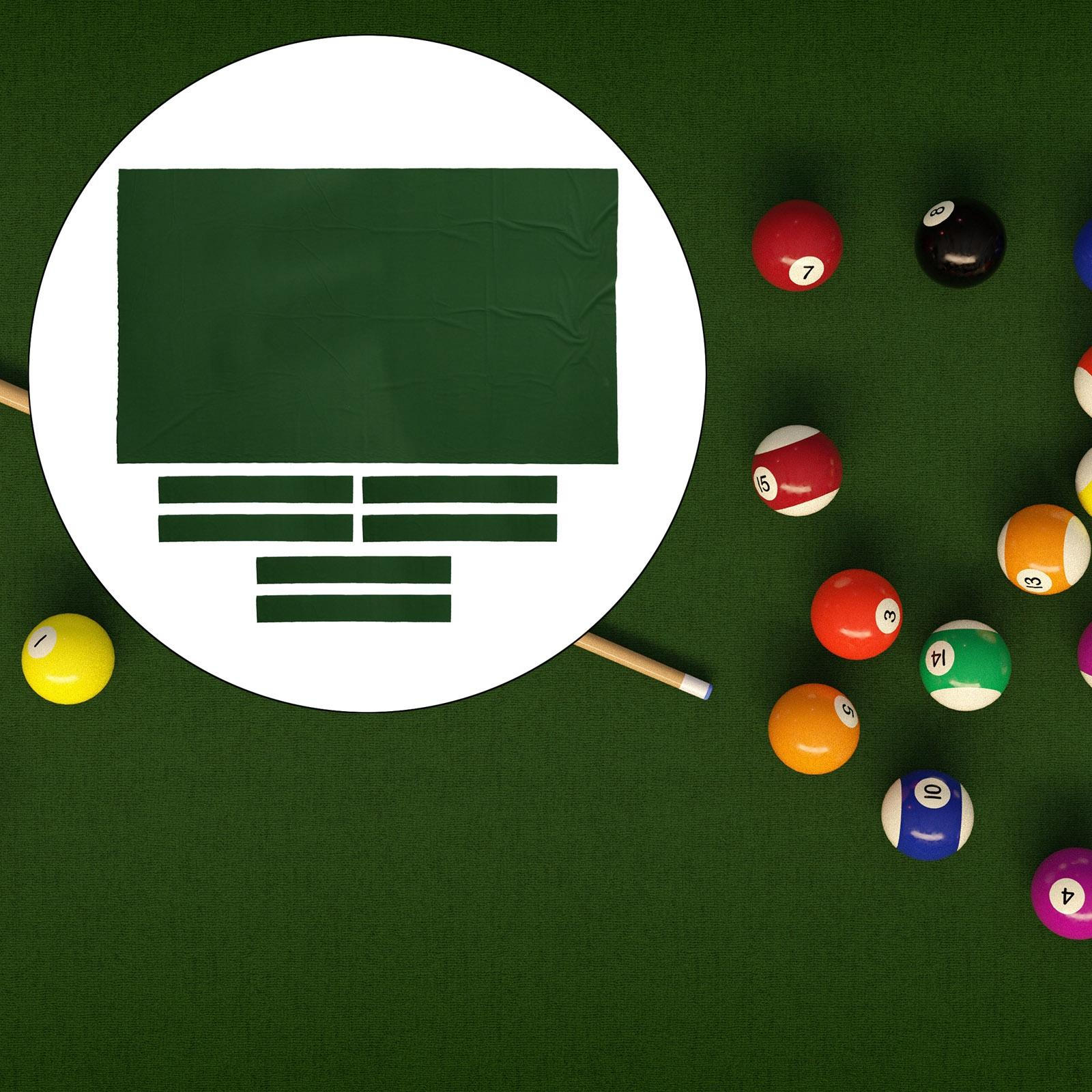 

Cushion Replacement for 8ft / 7ft Pool Billiards 8ft зелений