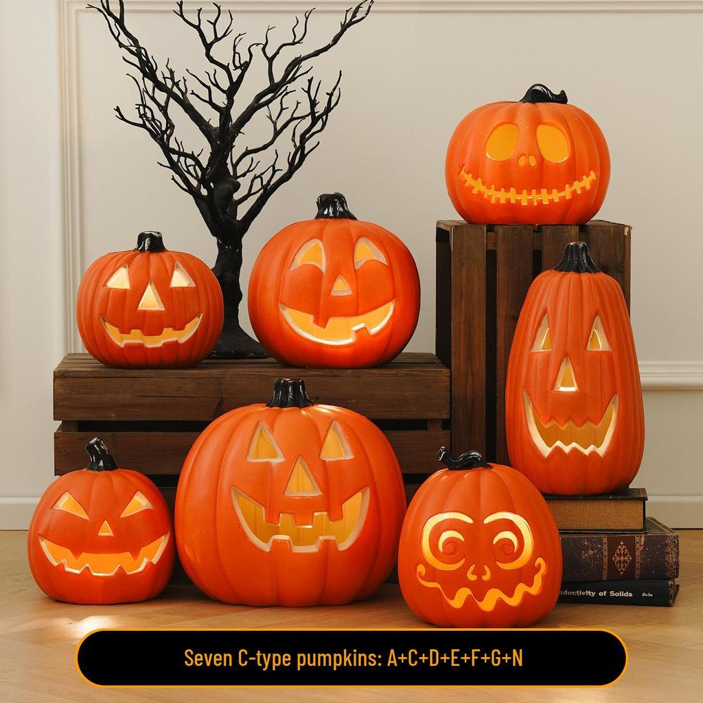 Große Halloween-Kürbis-Laterne für Innen-/Außen dekoration
