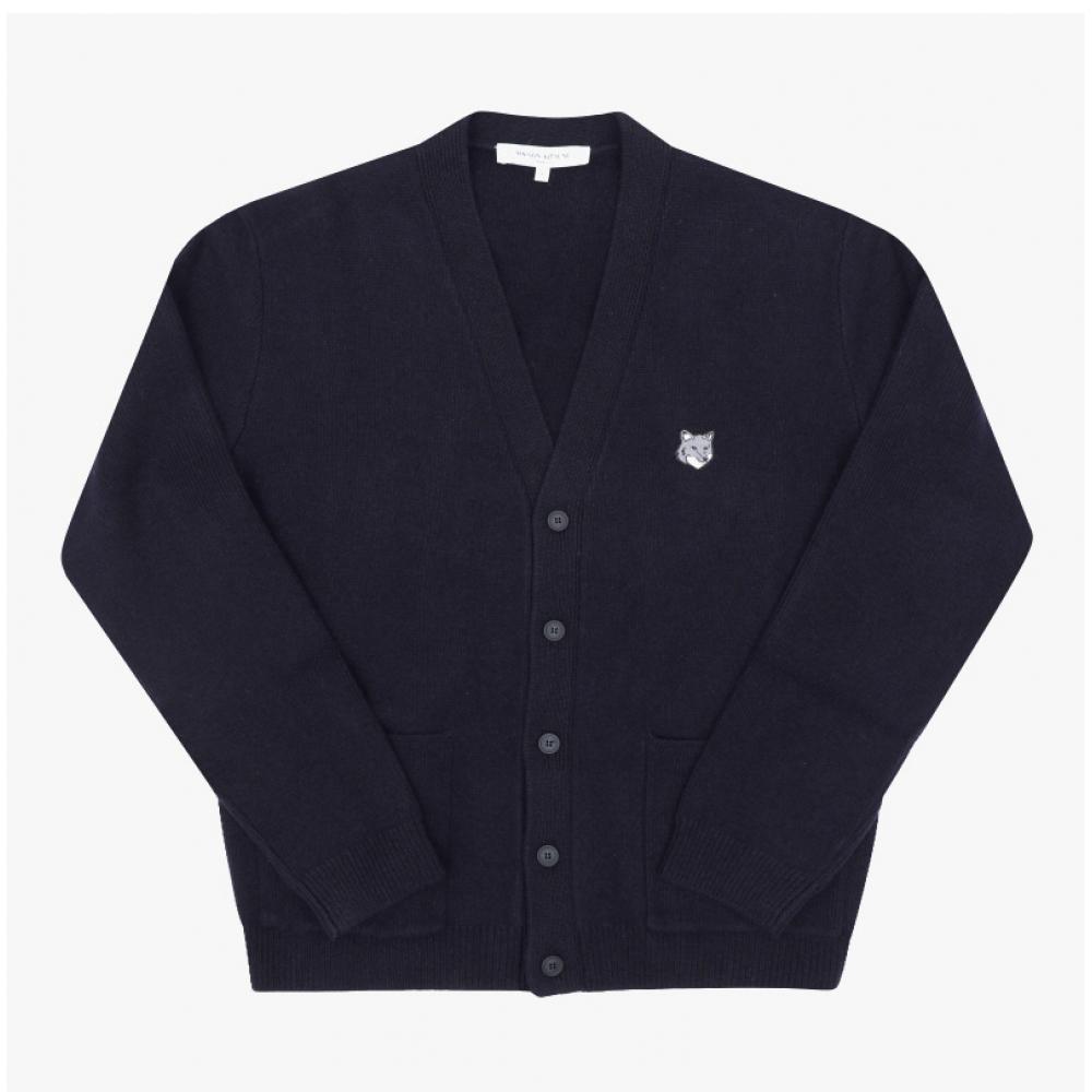 MaiSon KitSune Men S Cardigan Gray Fox Head Patch Pm00510kt1180