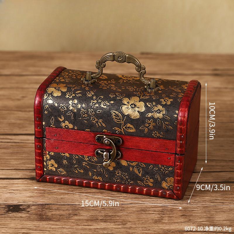 Hölzerne Schmuckschatullen Handgefertigte Dekorative Schatz-Kästchen Aufbewahrungs-Organizer Holzhalter Etui Box für Ring Ohrring Halskette Andenken Zeremonie
