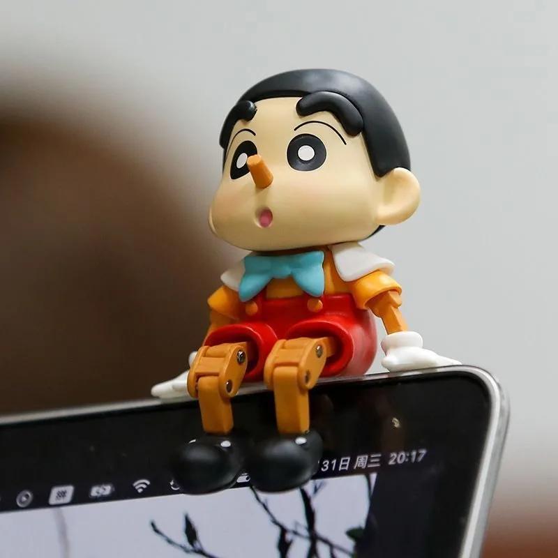 Puppet Crayon Shin-chan Figurine Cosplay Pinocchio Blockhead Anime Figure Ornament Action Model Collection Birthday Gifts