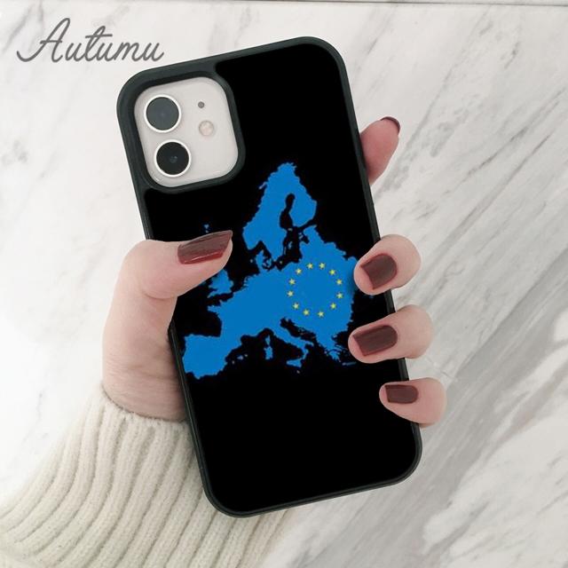 

European Union Stars Flag Phone Case for iPhone 17 Air 15 16 11 12 13 14 Pro Max Plus Cover coque Fundas Shell iPhone 13