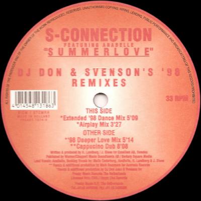 12inch Record S-CONNECTION, ANABELLE - Summer Love '98 (DJ Don & Svenson's FREAKY10745 Freaky Records 1998 Netherland Dance & Electronica Used