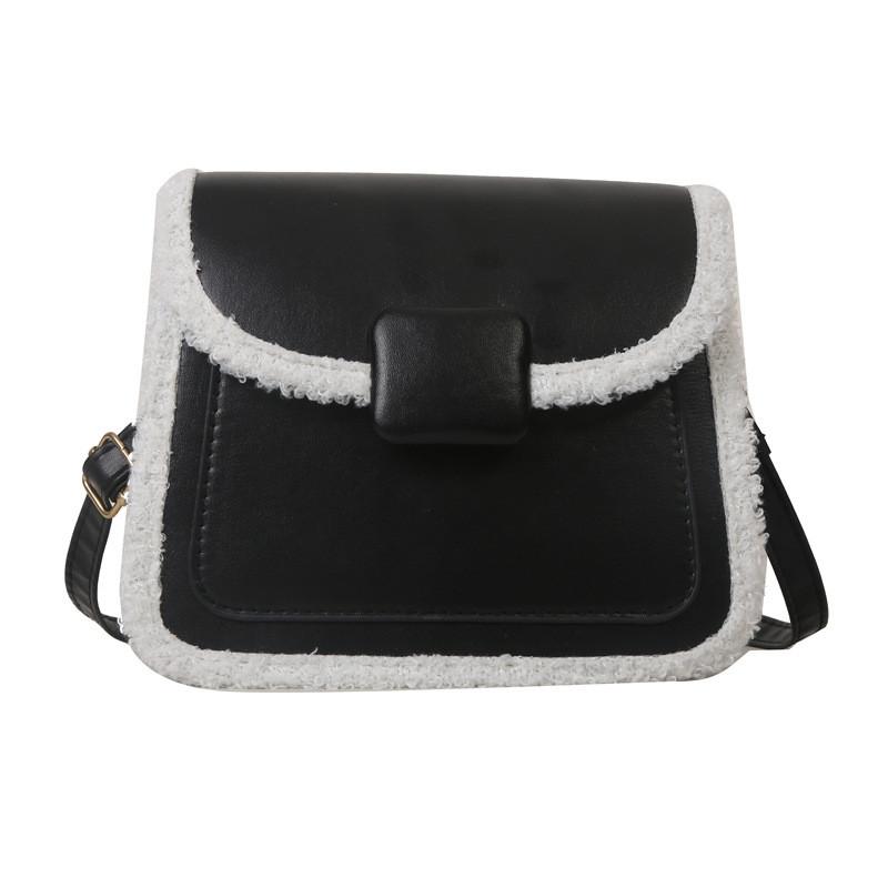 Elegant Pu Leather Small Square Bag Casual Womens Crossbody Bag With Magnetic Closure