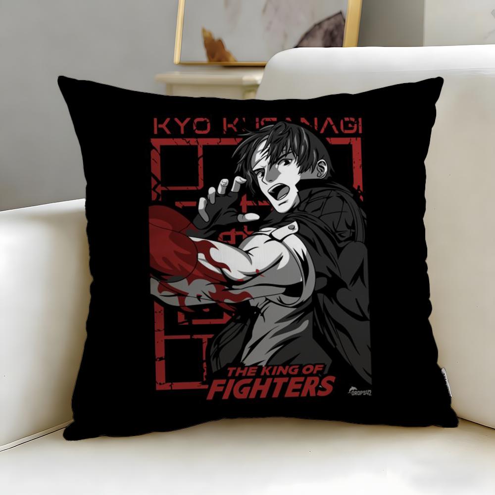 classic game KOF Cushion Cover Soft  EasyWash Pillow Case  Versatile for Couch Bed Travel and Office