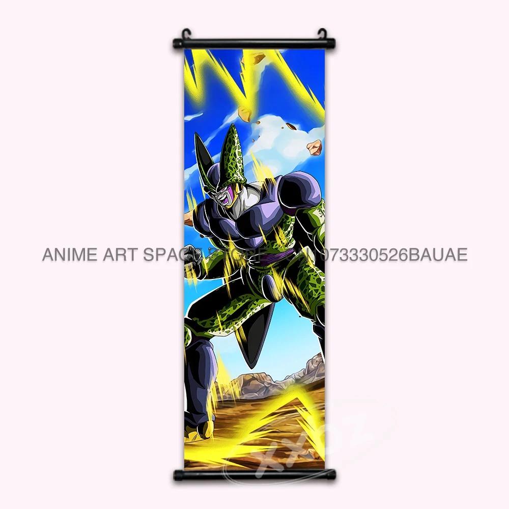 Dragon Ball Z Hanging Paintings Room Decorative Poster Hot Blooded Anime Saiyan Scrolls Picture Gotenks Vegeta Cartoon Wall Art