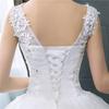 V-neck Wedding Dresses Simple Off White Sequined  Wedding Gown