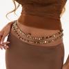 Retro Ethnic Shell Crystal Bead Belt - Multifunctional Design, Women's Sexy, Lightweight and Luxurious, Beach Party Body Jewelry