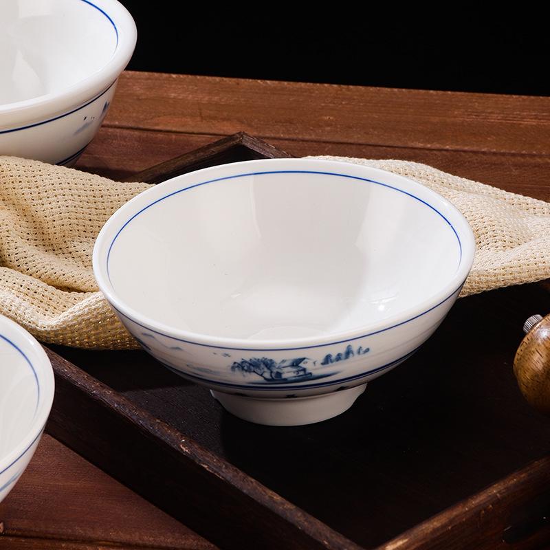 Large High-Footed Ceramic Soup & Noodle Bowl