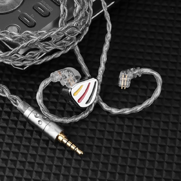 Flexible Silver Plated OFC 2Pin Earphone Cable Featuring 336Core Structure And Universal Compatibility 3.5mm Plugs
