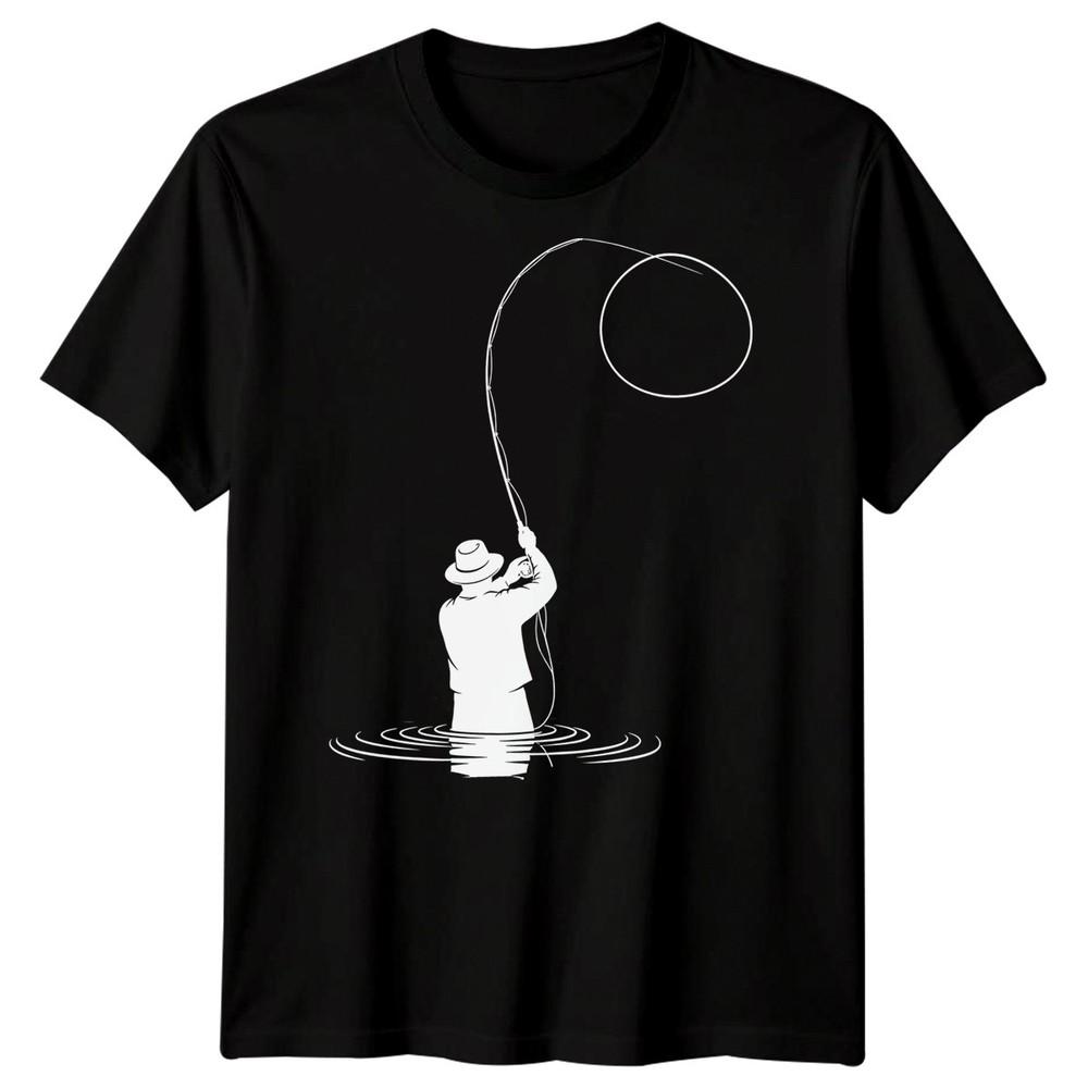 Fishing Fly Fishing Unisexs TShirt Angler Outdoor Hobby Tee