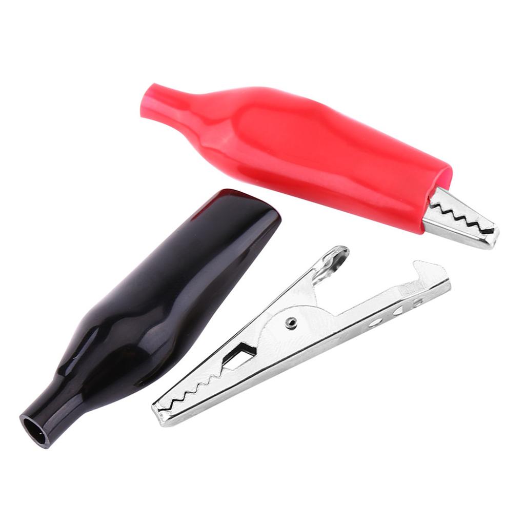 20pcs 45MM Metal Alligator Clip Crocodile Electrical Clamp for Testing Probe Meter Black&Red