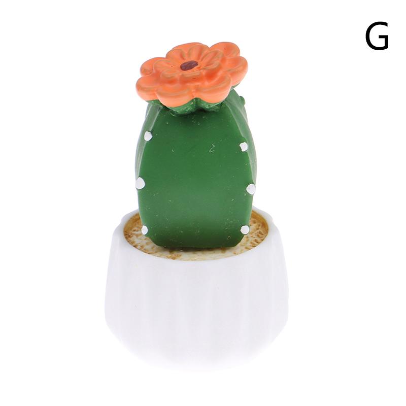 Cute Green Plant Cactus Small Potted Ornament Gadget Car Decoration Interior