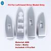 Matt / Carbonfaser-Optik Autotürgriff Fensterheber Schalter Knopf Panel Abdeckung Zierleisten Zubehör für Mazda CX-3 CX3 2015 -