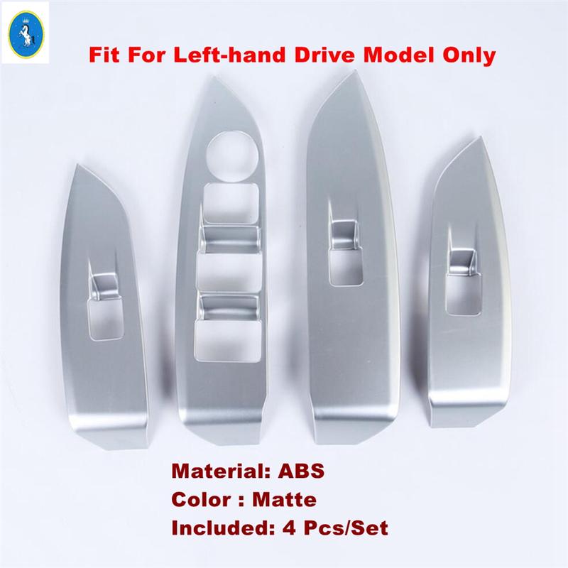 Matt / Carbonfaser-Optik Autotürgriff Fensterheber Schalter Knopf Panel Abdeckung Zierleisten Zubehör für Mazda CX-3 CX3 2015 -