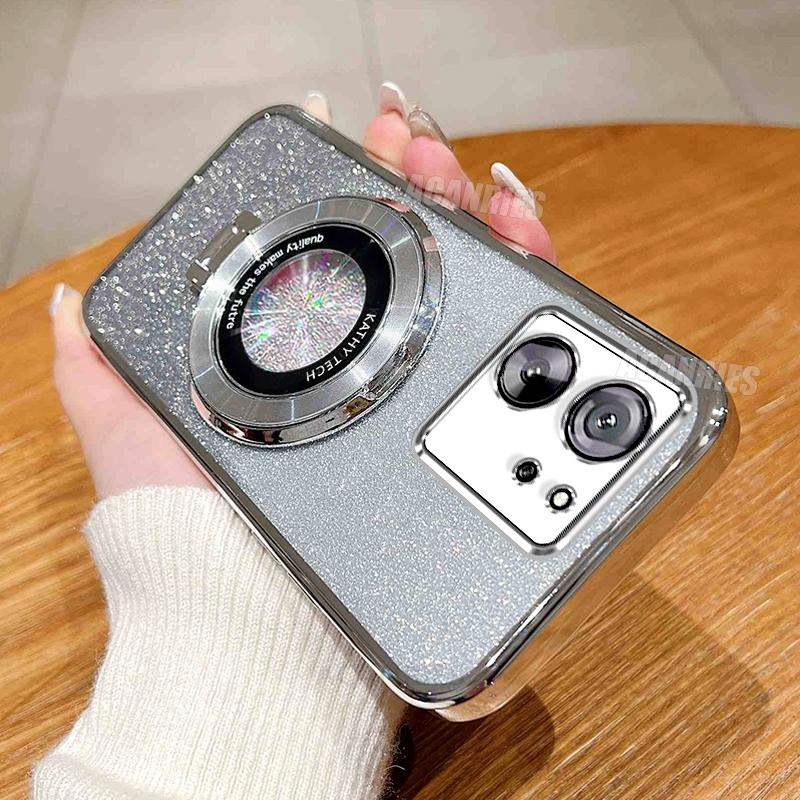 

Xiaomi13t Роскошный блестящий держатель с силиконовым чехлом для Xiaomi Mi 13t Pro Mi13 T Ударопрочный защитный чехол-подставка Mi13t Mi13tpro For Xiaomi 13T Pro