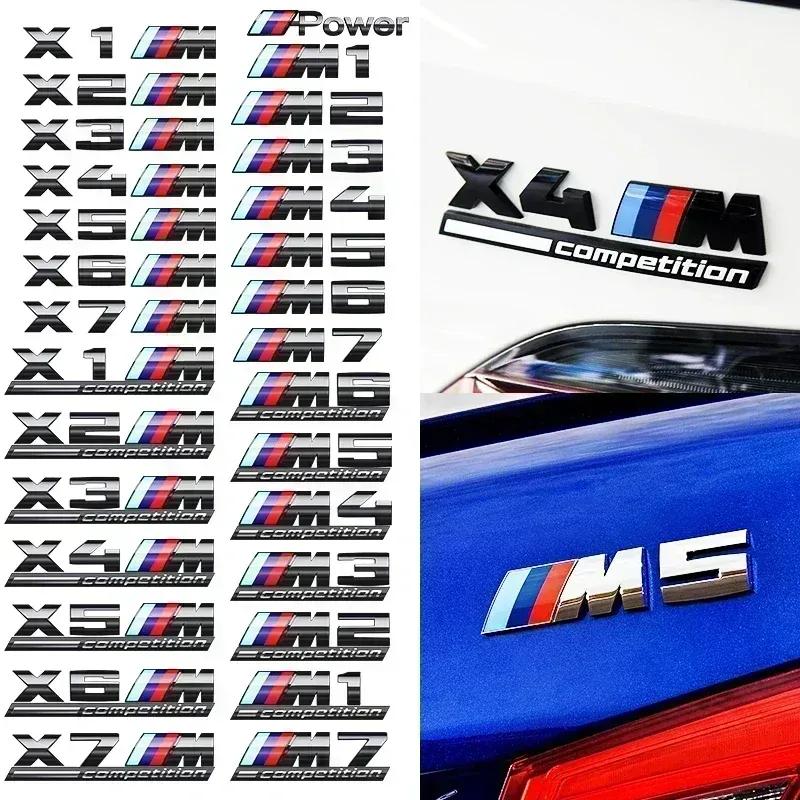 ABS Chrome Car Rear Trunk Emblem Sticker Styling Power Competition for BMW M M1 M2 M3 M4 M5 M6 M7 X7M X2M X3M X4M X5M X6M