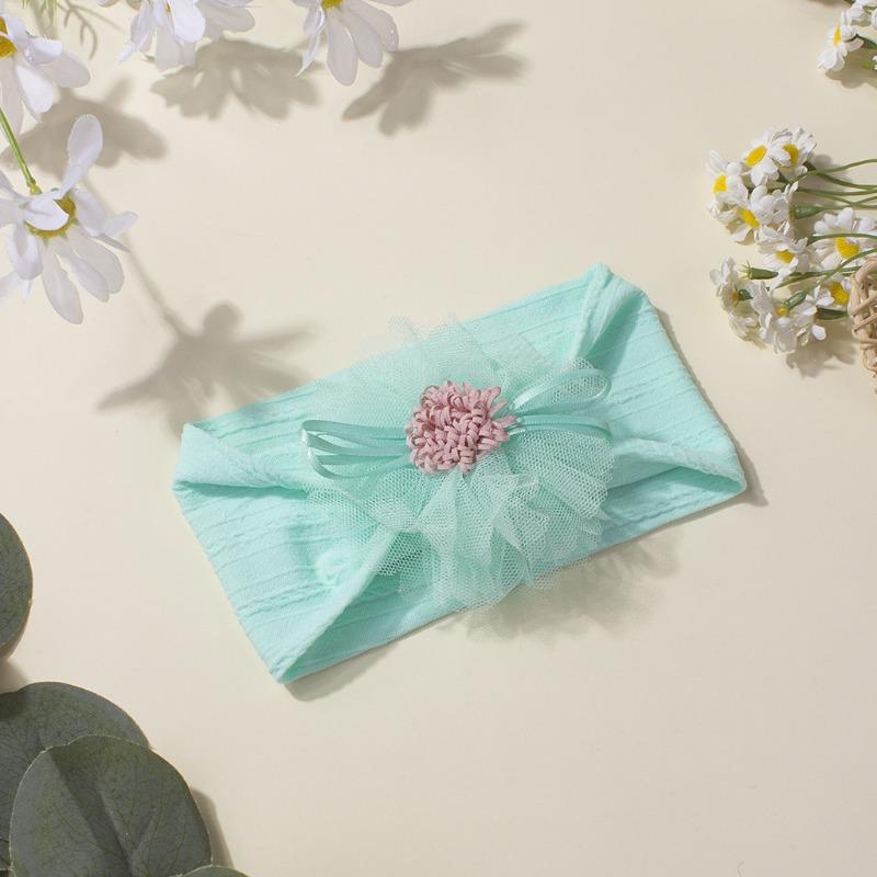 Hot-selling new baby headband cute mesh flower baby jacquard headscarf comfortable children's jewelry