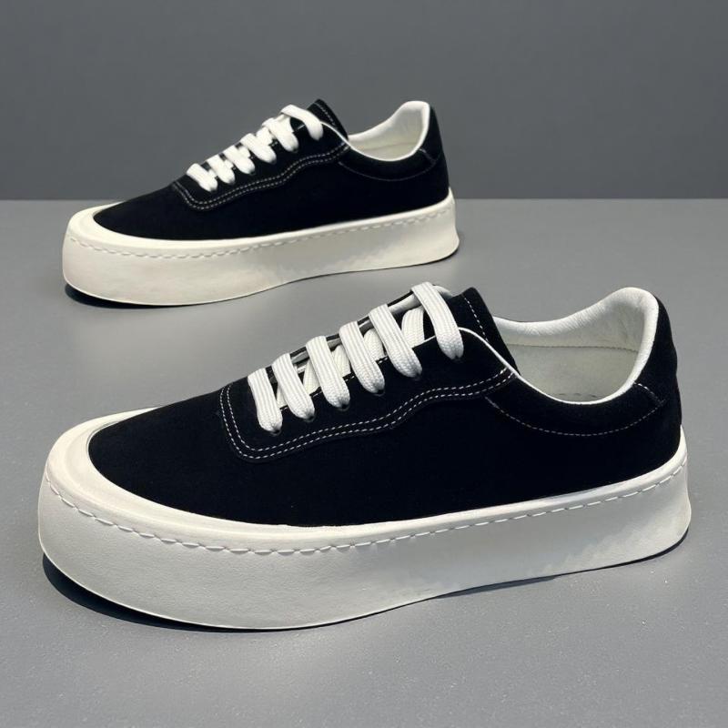 Fashion Italian Men's SHigh-Grade Casual Walking Shoes Fashion Flat Designer Comfy Canvas Board Shoes 2025New Thick Bottom Outdoor Shoes