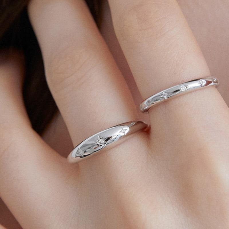 By Hyeres [925 Silver] Star Stone Ring (Silver) BH7R52712W9