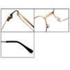 Quadratischer Rahmen Herren Damen Brille Tragbare Leichte Brille Metallrahmen Brille Glas