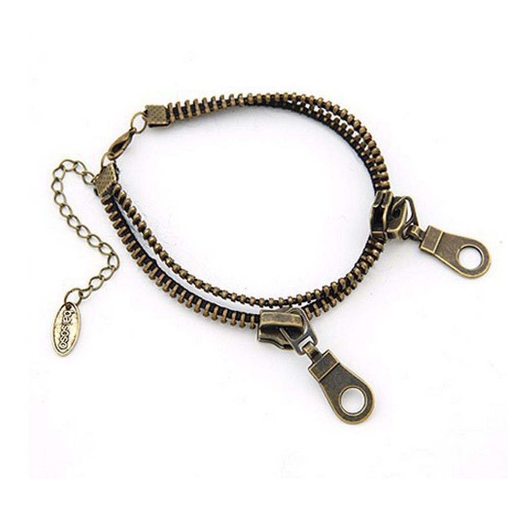Women Punk Retro Zipper Shape Anklet Beach Foot Ornaments
