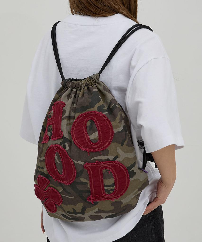 Hoodhood Hood Applique String Bag Camo