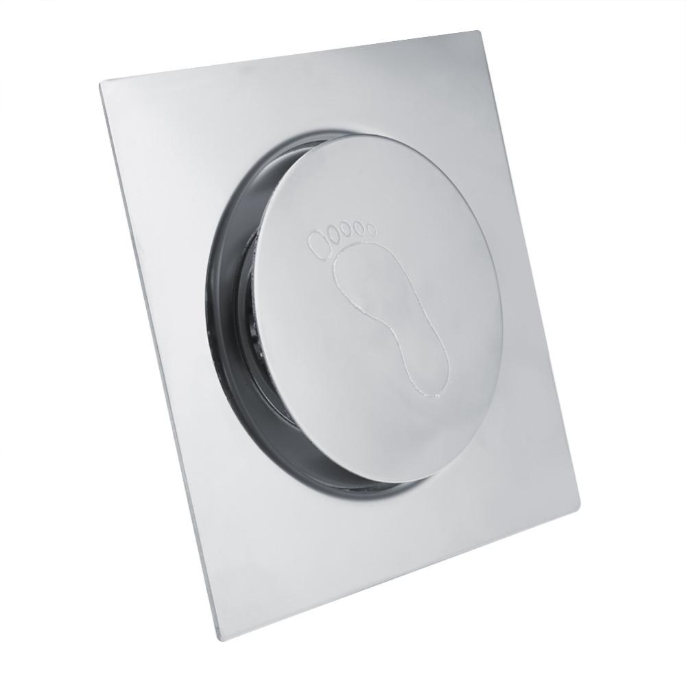 Removable Cover Grate Pedal Bounce Floor Drain Square Shower Drain Durable Floor Drain  Garage