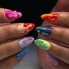 30pcs Bestseller Water Drop 3D Stereo Colored Almond Wearable Nail Art Tips