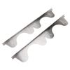 2 Pairs Stove Gap Cover Stainless Steel Retractable Stove Oven Gap Filler Guard Kitchen Counter Side Gap Silver 35cm to