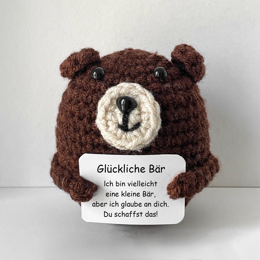 Vtipná háčkovaná panenka žraloka s pozitivní energií s přáním Domácí dekorace do pokoje Ručně pletená květinová ozdoba Včelka Vánoční dárky