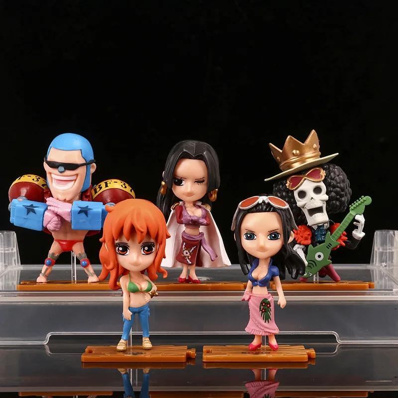 Anime Figure One Piece Monkey Luffy Roronoa Zoro Kawaii Toys Figural Nendoroid Car Decoration Model Gift D Q PVC Kid Friendly Entertaining Fun Play